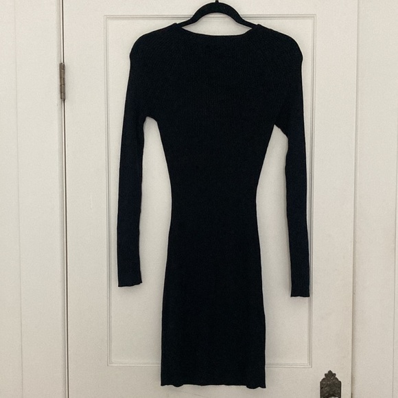 A&F black sweater dress with gold detail - Picture 3 of 5